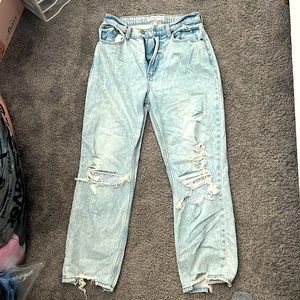 Abercrombie & Fitch The Ankle Straight Ultra High Rise Curve Love